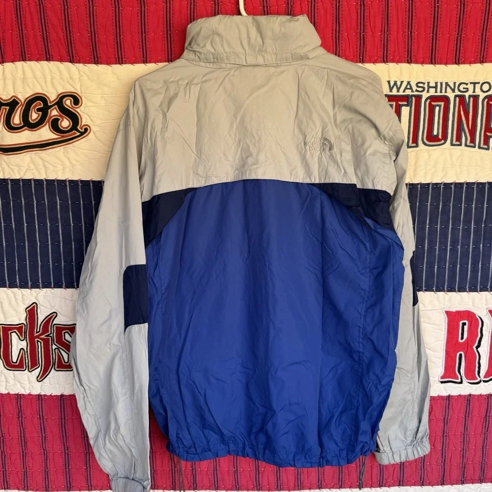 Size L - The North Face Men's Full Zip Up Long Sleeve Blue And Grey Outdoor Wear